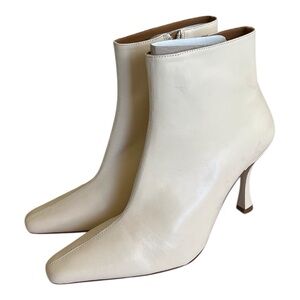 STAUD Cream Heeled Boots 9.5